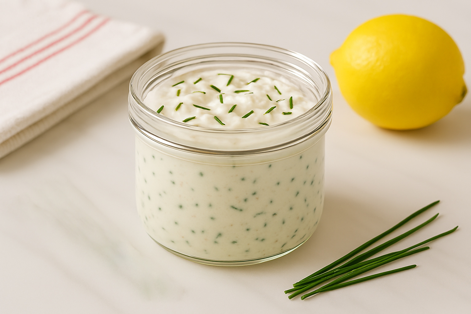 Crème ciboulette citron