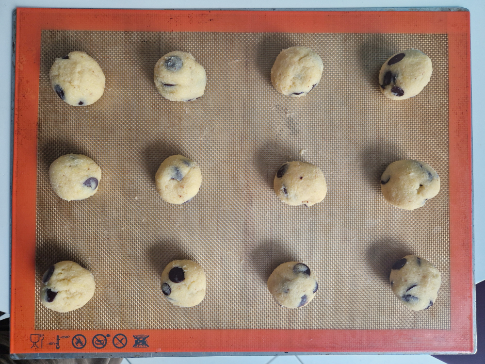 Cookies avant cuisson