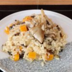 Risotto patate douce pleurottes et graines