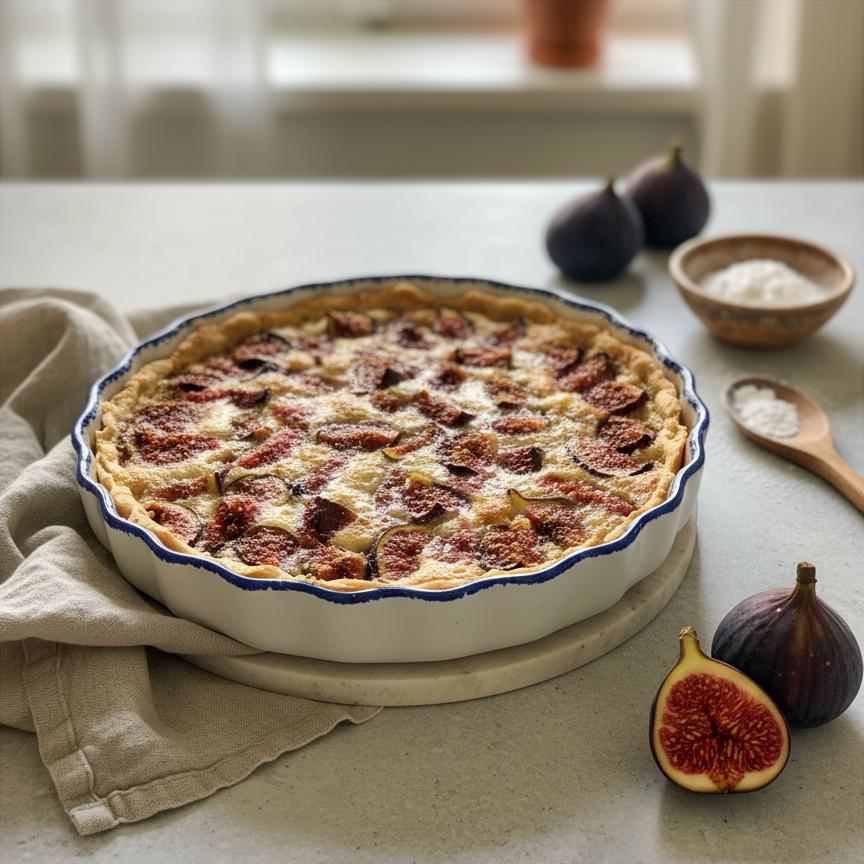 Tarte amandine figues